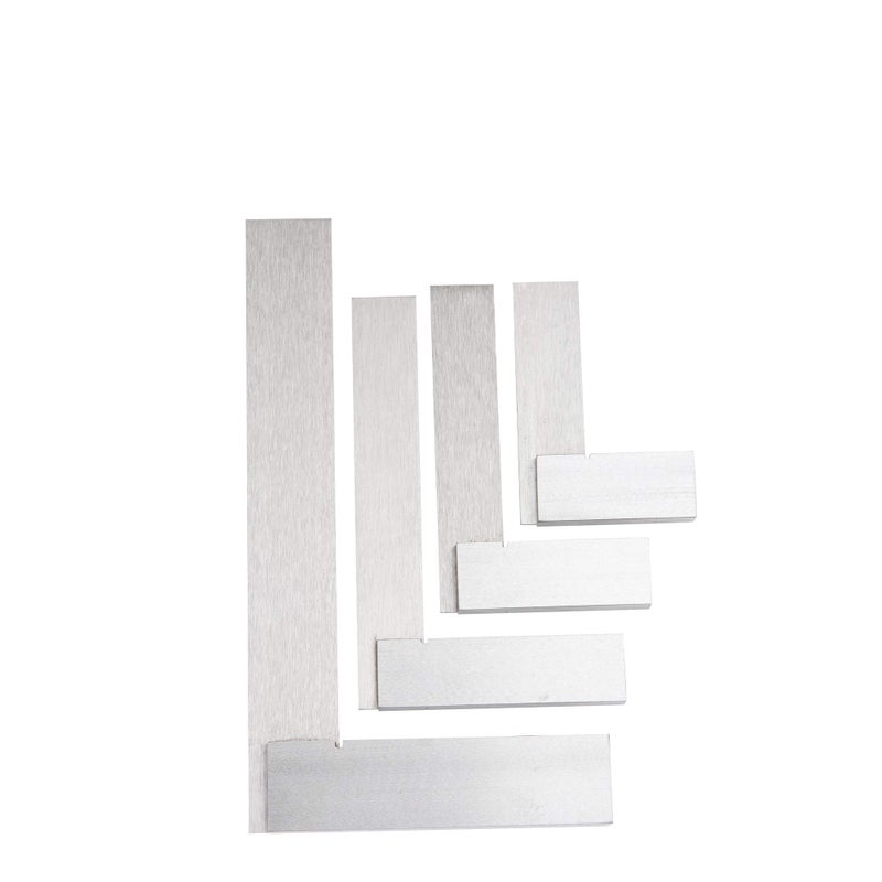 Groz 4-Piece Machinist Steel Square Set | 2-in, 3-in, 4-in & 6-in Squares | 48-72 Micron Squareness | Hardened Steel | for General Purpose, Machinery & Woodworking Applications (01110) - Image 4
